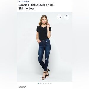 NWT! 1822 Denim Randall Distressed Ankle Skinny Jean - Stitch Fix